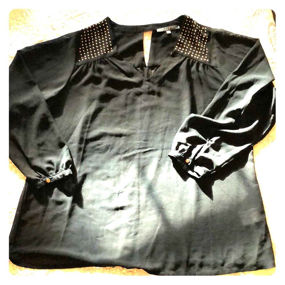 Rose and Olivia sheer long sleeve blouse